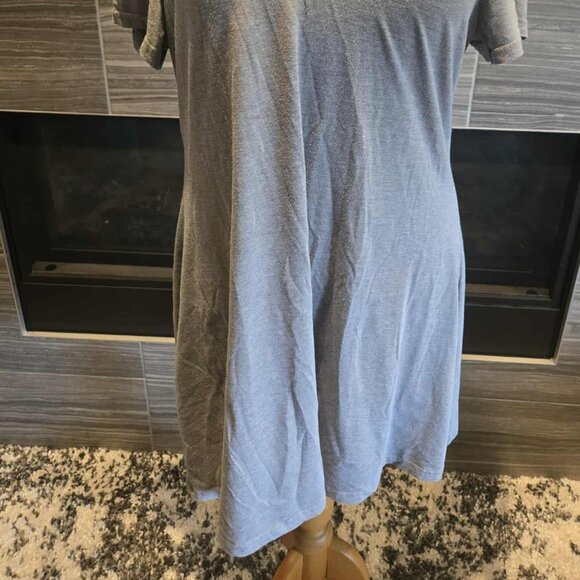 Ekouaer Silky Trim Soft Knit V-Neck Sleep Shirt Nightgown Gray Loungewear XL EUC - Picture 2 of 3